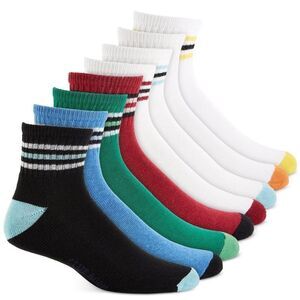 Club Room Men's 8pk. Stripe Quarter Socks